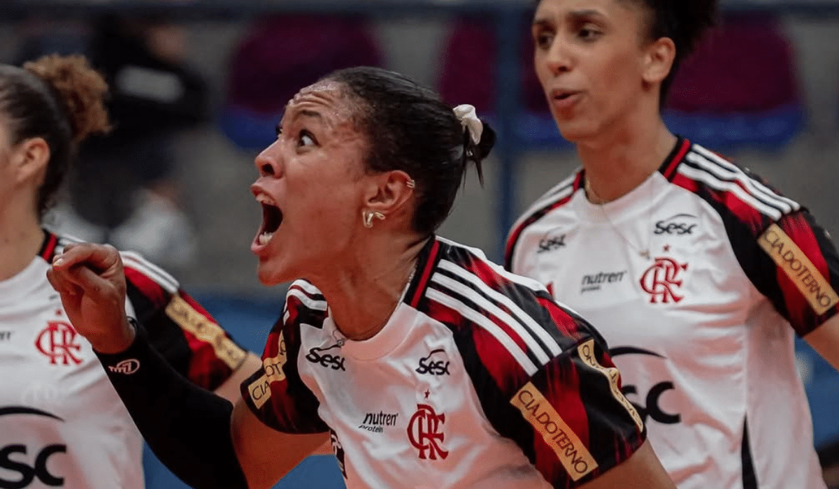 Simone Lee foi protagonista em mais um jogo do Sesc Flamengo na Superliga (Foto: Paula Reis/CRF)