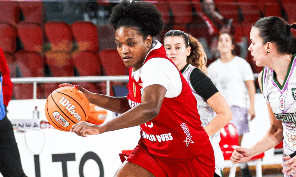 Letícia Soares foi a cestinha na vitória do Benfica (Foto: Facebook Sport Lisboa e Benfica - Modalidades)