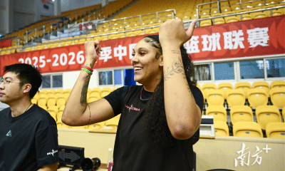 Kamilla Cardoso durante a liga chinesa de basquete feminino