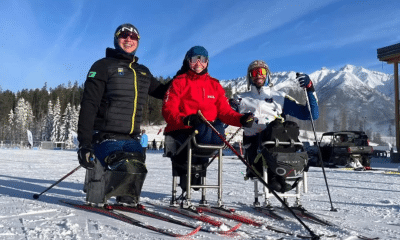 Aline Rocha, Wesley e Altair na Copa do Mundo de para esquicross-country