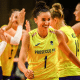 Gabi Guimarães em quadra pelo Conegliano no Mundial de Clubes de vôlei feminino