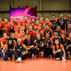 Jogadoras de Osasco no pódio do Mundial de Clubes de vôlei feminino