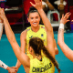 Jogadoras do Conegliano comemoram ponto em jogo do Mundial de Clubes de Vôlei feminino - gabi guimarães