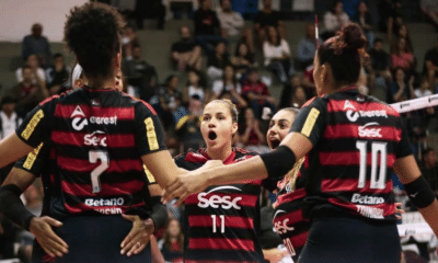 Sesc Flamengo venceu o Paulistano Barueri em casa na primeira rodada do turno da Superliga (Foto: Mariana Sá/CRF)