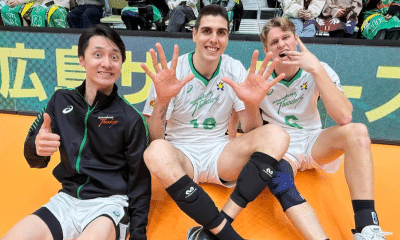 Felipe Roque terminou como maior pontuador na vitória do JT Thunders como visitant pela Liga Japonesa (Foto: Instagram @jt_thunders_hiroshima_official)