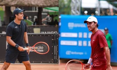 Na imagem, Marcelo Zormann de um lado, contra Dudu Ribeiro, do outro.