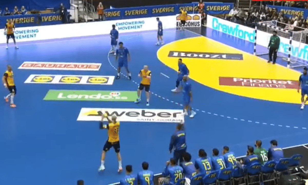Seleção masculina de handebol perde amistoso para a Suécia
