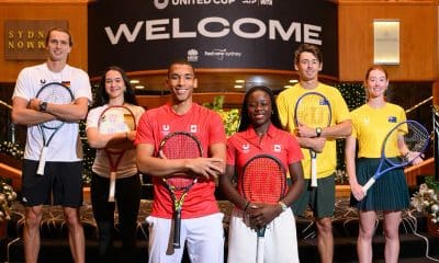 Na imagem, jogadores que defenderão seus países, na apresentação da United Cup.