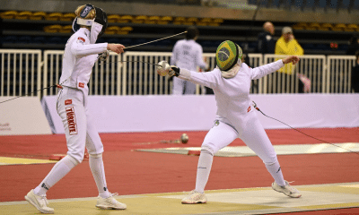 Victória Vizeu durante um confronto nas poules
