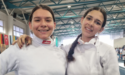 Aydee Dias Laís Rossa etapa de Udine da Copa do Mundo cadete e juvenil de espada esgrima