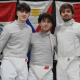 Marcus Pinto, Vince Liu e Renato Saliba na Copa do Mundo de sabre