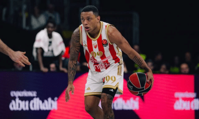 Yago dos Santos em jogo do Estrela Vermelha na Liga Adriática