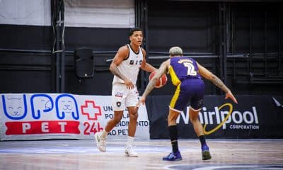 Na imagem, Matheusinho, que foi o cestinha do Botafogo, com 24 pontos e liderou o time em rebotes e assistências.