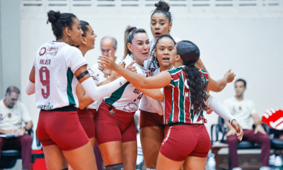 Ariane liderou o Fluminense no ataque e Marcelle dominou o fundo de quadra (Foto: Kamilla França/Sorocaba)