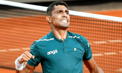 Thiago Monteiro confirmou vaga na chave principal do Rio Open com vitória de virada (Foto: Marcello Zambrana/Rio Open)