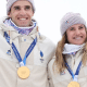 França sagrou-se a primeira campeã olímpica da prova revezamento misto do esqui de montanha (Foto: Instagram @franceolympique)