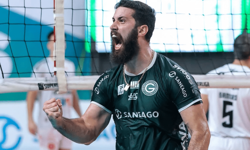 Henrique Batagim teve boa atuação na vitória do Goiás sobre o Guarulhos pela Superliga (Foto: Instagram @karen.esportes)