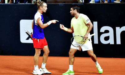 Rafael Matos e Orlando Luz ganharam o jogo de estreia da chave de duplas do ATP 250 de Santiago (Foto: Fotojump)