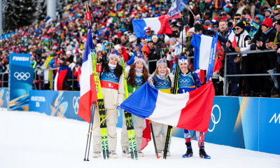 França vence revezamento feminino do biatlo em Milão-Cortina