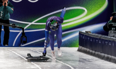 A brasileira Nicole Silveira compete no skeleton nos Jogos Olímpicos de Inverno Milao-Cortina 2026 Foto: Gabriel Heusi/COB