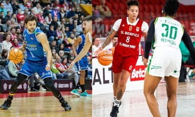 Na imagem, Raulzinho e Emanuely, que foram destaque na rodada de sábado no basquete europeu.