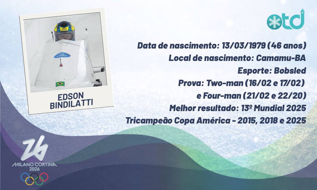 Edson Bindilatti vai competir na Olimpíada de Inverno Milão-Cortina 2026