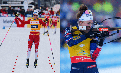 Johannes Klaebo e Lou Jeanmonnot - previsão de medalhas dos Jogos Olímpicos de Inverno Milão-Cortina 2026