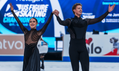 Madison CHock e Evan Bates na dança no gelo - patinação artística por equipes