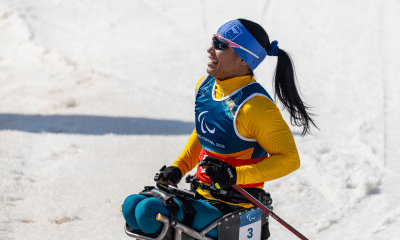 Aline Rocha no paraesqui cross-country dos Jogos Paralímpicos de Inverno
