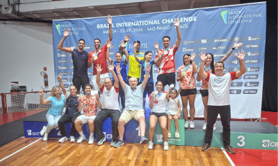 Brasil domina Internacional de Badminton em São Paulo e lidera quadro de medalhas