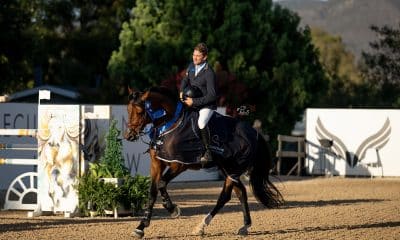 Na imagem, Cássio Rivetti com seu cavalo após terminar o percurso.