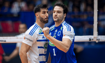 O oposto Oppenkoski terminou como maior pontuador do jogo na vitória do Sada Cruzeiro sobre Guarulhos pela Superliga (Foto: Agência i7/Sada Cruzeiro)