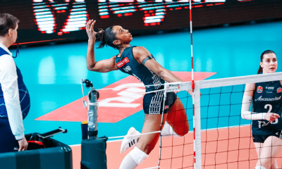 Kisy teve atuação de destaque, mas não evitou a derrota do time dela e a eliminação na Liga Russa (Foto: Alexandra Dudnik/Kaliningrad)