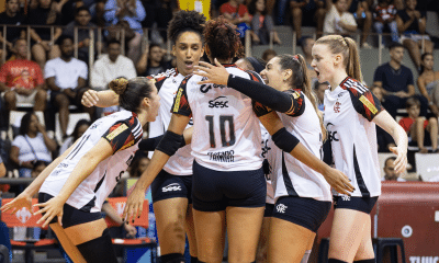 O Sesc Flamengo reassumiu a liderança da Superliga ao vencer o Sorocaba (Foto: Mariana Sá/Flamengo