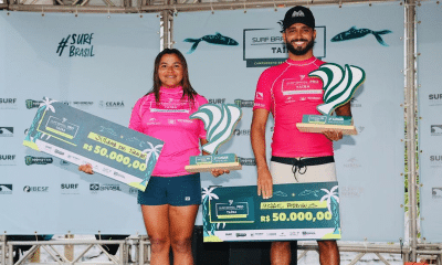 Michael Rodrigues e Juliana dos Santos vencem na Taíba e lideram o Surf Brasil Pro 2026 (Foto: Lima Jr./Surf Brasil)