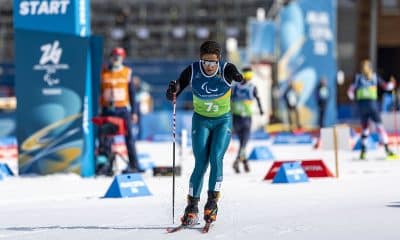 Na imagem, Wellington da Silva foi um dos integrantes do Brasil na prova de revezamento do esqui cross-country.