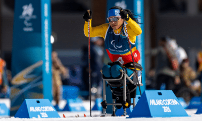 Aline Rocha no paraesqui cross-country dos Jogos Paralímpicos de Inverno