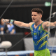 Diogo Soares na final das barras paralelas no DTB Pokal de ginástica artística