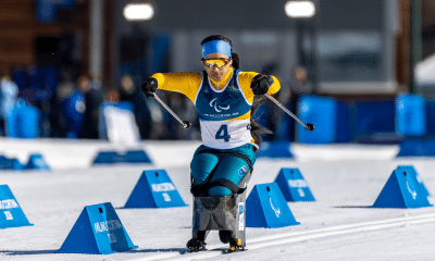 Elena de Sena compete no parabiatlo dos Jogos Paralímpicos de Inverno Milão-Cortina 2026