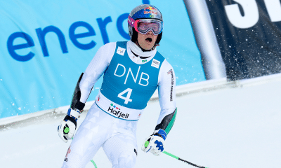 Lucas Pinheiro Braathen na Copa do Mundo de esqui alpino em Hafjell na Noruega