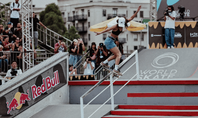 Rayssa Leal no mundial de skate street em São Paulo