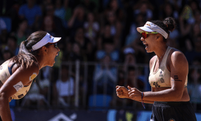 Duda e Ana Patrícia durante o Campeonato Brasileiro de vôlei de praia