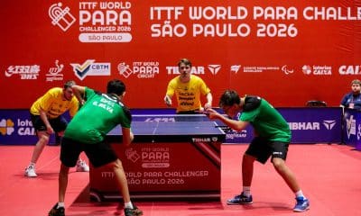 Na imagem, uma das duplas do Brasil que avançou para as fases finais no Para Challenger de São Paulo.