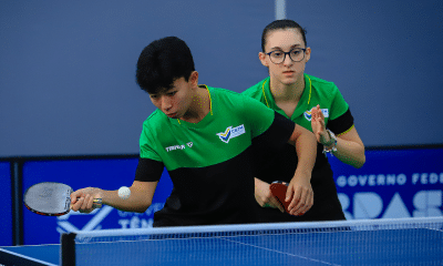 Vitor Thiofilo e Bianca Borges foram campeões do Sul-Americano de Jovens no individual e nas duplas mistas (Foto: Vagner Marques/CBTM)