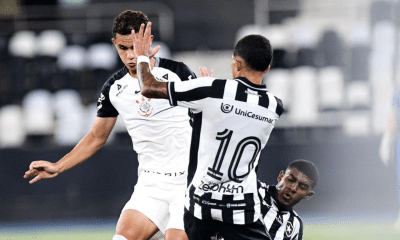 Corinthians sai na frente no Nilton Santos, mas sofre empate nos acréscimos e divide pontos com o Botafogo pelo Brasileirão Sub-20.
