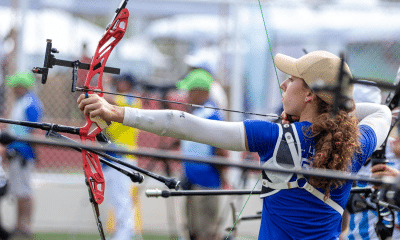 UIZA RODRIGUES, atleta do Tiro com Arco Recurvo, durante disputa da medalha de bronze, no Campo de Tiro com Arco (CDIS)
