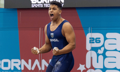 Miguel Varrão termina em sexto no levantamento de peso nos Jogos Sul-Americanos da Juventude (Foto: Léo Barrilari/COB)