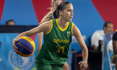 Nayara Cardoso da seleção brasileira de basquete 3x3 nos Jogos Sul-Americanos da Juventude