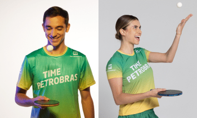 Petrobras renova patrocínio com Hugo Calderano e Bruna Takahashi