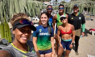 Seleção brasileira presente na Copa América de remo costal (Arquivo pessoal)